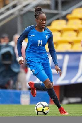 COLUMBUS, OH - MARCH 01: France forward Ouleymata Sarr (11) dribbles the ball during the SheBelieves Cup match between England and France on March 01, 2018 at Mapfre Stadium in Columbus, OH. (Photo by Robin Alam Icon Sportswire) SOCCER: MAR 01 SheBelieves Cup - England v France Icon164030118331 EDITORIAL USE ONLY