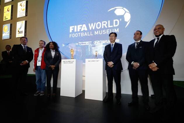 2018 FIFA World Cup WM Weltmeisterschaft Fussball June 8, 2018 Today, Hyundai Motor, the Official Automotive Partner of the FIFA 2018 World Cup in Russia â ¢, opens a special exhibition at the Hyundai Motorstudio Gallery in Moscow, timed to coincide with the FIFA 2018 World Cup in Russia â ¢ - the FIFA World Football Museum with the support of Hyundai. The exhibition is devoted to the FIFA World Cup â ¢ FIFA, passion and devotion of fans of this as well as about the history of the tournament by the players, forever inscribed their names in the annals of the championship. At the opening ceremony, the guests were able to see the cup for the first time, which will be presented to the winners of the FIFA 2018 â ¢ FIFA World Cup, as well as the Jules Rome Cup, the original trophy of the FIFA World Cup from 1930 to 1970.