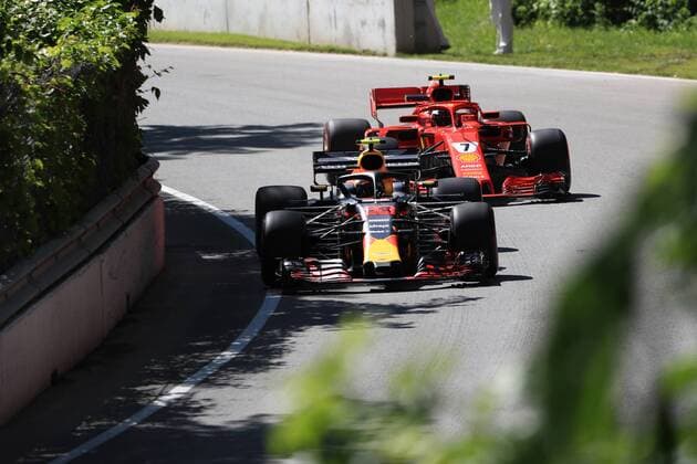 8th June 2018, Circuit Gilles-Villeneuve, Montreal, Canada; Canadian Formula One Grand Prix, Friday free practice; Aston Martin Red Bull Racing TAG Heuer, Max Verstappen  ActionPlus12034245 Octane