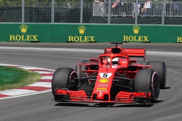 Photo4 LaPresse 09 06 2018 Montreal, Canada Grand Prix Formula One Canada 2018 In the pic: free practice 3, Sebastian Vettel (GER) Scuderia Ferrari SF71H  Copyright: xPhoto4 LaPressex
