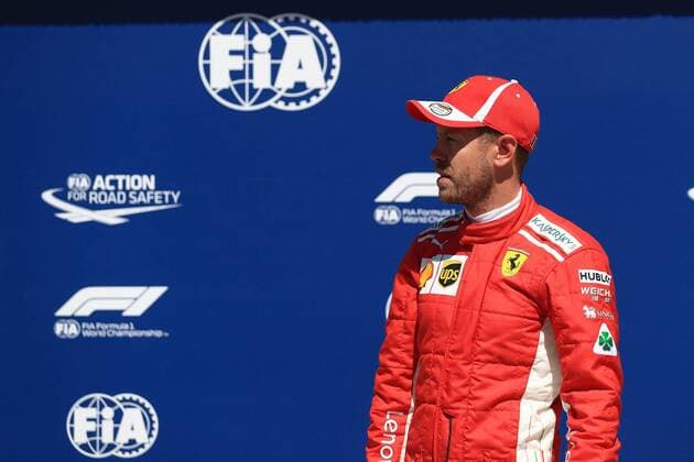 9th June 2018, Circuit Gilles-Villeneuve, Montreal, Canada; Canadian Formula One Grand Prix, qualification; Scuderia Ferrari, Sebastian Vettel takes pole  ActionPlus12035030 Octane