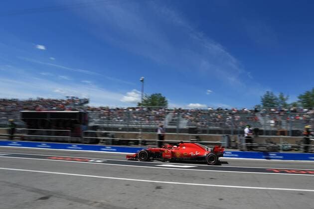9th June 2018, Circuit Gilles-Villeneuve, Montreal, Canada; Canadian Formula One Grand Prix, qualification; Scuderia Ferrari, Sebastian Vettel  ActionPlus12035115 Octane