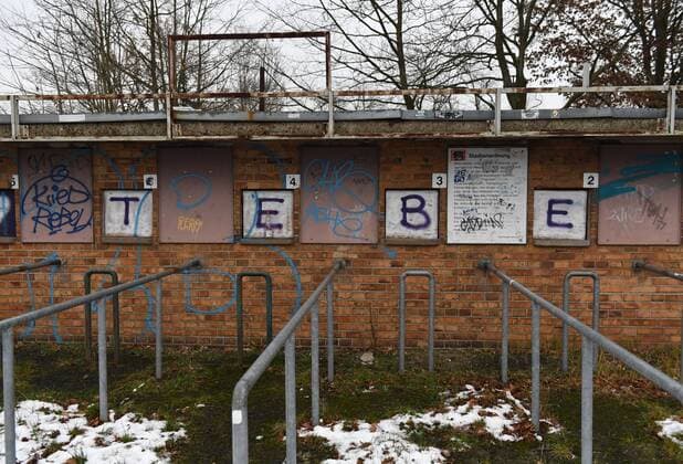 Soccer Mens Season 2017 2018 NOFV Oberliga Nord Tennis Borussia cashes at the guest block in Mommsenstadion TeBe Tennis Borussia 11 12 2017 2017 Copyright: xMatthiasxKochx