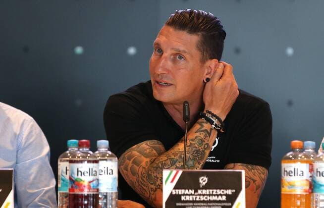 Berlin Mercedes Benz Arena 11 06 18 Presentation of the Berlin Handball World Cup Ambassador on the occasion of the Handball World Cup 2019 Image Ex Handball National player Stefan Kretzschmar Presentation of the Berlin Handball World Cup ambassadors