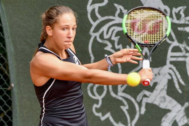 ITF Womens Circuit 6 ITF Bredeney Ladies Open 2018 from 11 16 June at picture 11 06 2018 Club Tennis Club Bredeney e V Essen GER ITF Womens Circuit 6 ITF Bredeney Ladies Open 2018 from 11 16 June in the picture in the picture Karen Barittza DEN in the backhand nph Mauelshagen nph00321