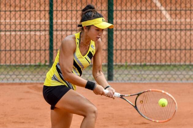 ITF Womens Circuit 6 ITF Bredeney Ladies Open 2018 from 11 16 June at picture 11 06 2018 Club Tennis Club Bredeney e V Essen ITF Womens Circuit 6 ITF Bredeney Ladies Open 2018 from 11 16 June in picture Nathaly Kurata BRA at the backhand stroke nph Mauelshagen nph00321
