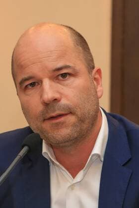 Germany Hamburg Handball DHB Lindner Park Hotel PK Hamburg presents its ambassadors for the Handball World Cup 2019 Thomas Zimmermann Chief Marketing Officer of the German Handball Federation