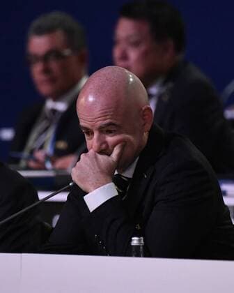 Football Mens Season 2017 18 One day before the start of the World Cup in Russia 68 FIFA Congress in Moscow Expocenter FIFA President Gianni Infantino 13 06 2018 Copyright: xMatthiasxKochx