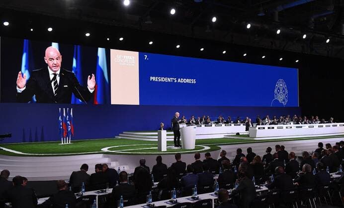 Football International FIFA Congress 2018 in Moscow 13 06 3018 FIFA President Gianni Infantino Switzerland