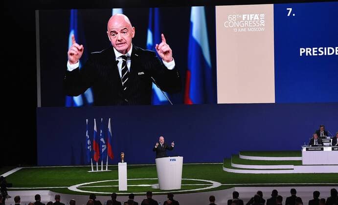 Football International FIFA Congress 2018 in Moscow 13 06 3018 FIFA President Gianni Infantino Switzerland