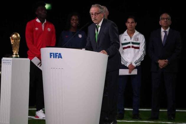 WM 2018, FIFA Kongress in Moskau, WM-Vergabe 2026 June 13, 2018 - EUM20180613DEP15.JPG.MOSCÃö, Rusia., SoccerFutbol-Mundial 2026.- Decio de Maria, presidente de la Federacion Mexicana de Futbo, durante su participacion en el 68 Congreso de la FIFA, este 13 de junio de 2018, en el Expocentro de Moscu, en donde se da a conocer que la sede del Mundial 2026 sera en Estados Unidos, Mexico y Canada. Foto: Agencia EL UNIVERSALLuis CortesMAR. Latin News: June 13, 2018 - ZUMAu78_ 20180613_zaf_u78_520 Copyright: xElxUniversalx