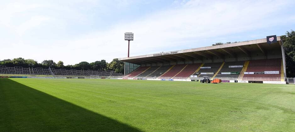 Football Grotenburg Stadium on 11 06 2018 in Krefeld The Grotenburg Stadium formerly known as Grotenburg Kampfbahn is a football stadium in Krefelder district Bockum It is home since 1971, the football club KFC Uerdingen xRx