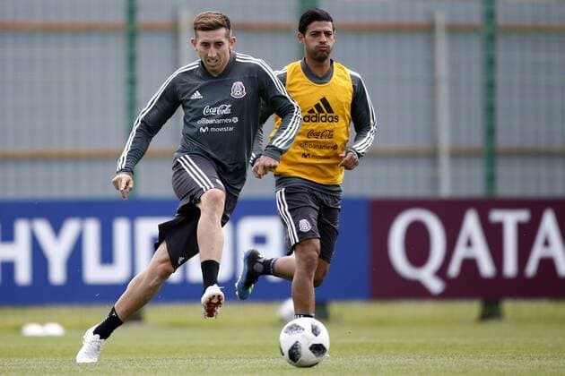 Futbol, entrenamiento de la seleccion mexicana Copa Mundial de Rusia 2018 Los jugadores de Mexico son fotografiados durante el entrenamiento matutino realizado en el complejo deportivo del club Dynamo en Moscu, Rusia. 14 06 2018 Andres Pina Photosport Football, Mexico training session World Cup Russia 2018 Mexico s players are pictured during the morning training session held at the Dynamo center in Moscow, Russia. 14 06 2018 Andres Pina Photosport Entrenamiento de la seleccion mexicana, mundial de Rusia 2018 
