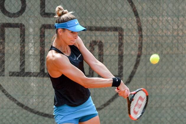 ITF Womens Circuit 6 ITF Bredeney Ladies Open 2018 of 11 16 June 16 06 2018 Club Tennis Club Bredeney e V Essen 5037 Zeißbogen 29 45133 Essen Essen GER ITF Womens Circuit 6 ITF Bredeney Ladies Open 2018 from 11 16 June on picture Mandy Minella LUX on backhand nph Mauelshagen nph00321
