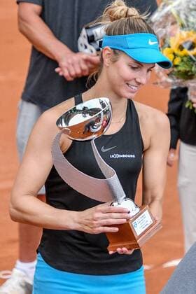 ITF Womens Circuit 6 ITF Bredeney Ladies Open 2018 of 11 16 June 16 06 2018 Club Tennis Club Bredeney e V Essen 5037 Zeißbogen 29 45133 Essen Essen GER ITF Womens Circuit 6 ITF Bredeney Ladies Open 2018 from 11 16 June in image Mandy Minella LUX with trophy after beating Cindy Burger NED in the final of the 6 ITF Bredeney Ladies Open 2018 nph Mauelshagen nph00321
