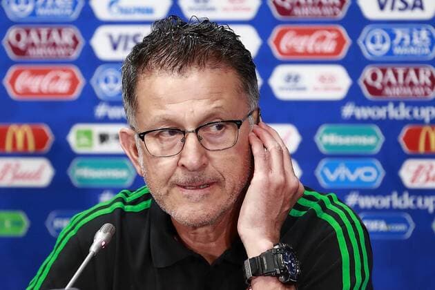 Mexico s nationa soccer team coach, Colombian Juan Carlos Osorio, delivers a press conference PK Pressekonferenz at the Luzhniki stadium in Moscow, Russia, 16 June 2018. Mexico will face Germany tormorrow during the FIFA World Cup WM Weltmeisterschaft Fussball Russia 2018. Mexico s national soccer team press conference in Moscow !ACHTUNG: NUR REDAKTIONELLE NUTZUNG!  Copyright: xJosexMendezx MOS06 20180616-636647802230469099
