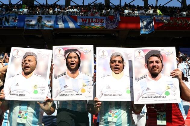 WM 2018, Fans June 16, 2018, Russia, Moscow, FIFA World Cup WM Weltmeisterschaft Fussball Group D, First round, Argentina vs Iceland at Spartak stadium. Fans AlexanderxKulebyakin 