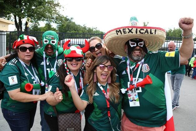 17th June 2018, Luzhniki Stadium, Moscow, Russia; FIFA World Cup WM Weltmeisterschaft Fussball Football, Group F, Germany versus Mexico; Fans from Mexico in fancy dress  ActionPlus12037650 PierrexTeyssot