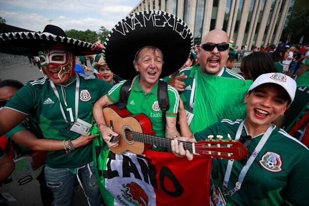 Mexico fans arrive to Luzhniki Stadium before the start of the FIFA World Cup WM Weltmeisterschaft Fussball 2018 Group F soccer match between Germany and Mexico, in Moscow, Russia, 17 June 2018. GERMANY VS. MEXICO !ACHTUNG: NUR REDAKTIONELLE NUTZUNG!  Copyright: xJosexMendezx FWC09-11 20180617-636648478903237145