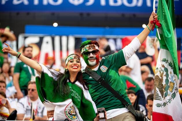 180617 Fans of Mexico before the FIFA World Cup group stage match between Germany and Mexico on June 17, 2018 in Moscow Photo Petter Arvidson BILDBYRAN Code PA 92069  Copyright: PETTERxARVIDSON BB180617PA030