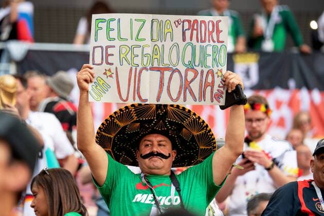 180617 Fans of Mexico before the FIFA World Cup group stage match between Germany and Mexico on June 17, 2018 in Moscow Photo Petter Arvidson BILDBYRAN Code PA 92069  Copyright: PETTERxARVIDSON BB180617PA031