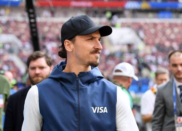 FIFA World Cup 2018 Preliminary Round Group F 17 06 2018 Germany Mexico Zlatan Ibrahimovic Sweden as ambassador for the FIFA sponsor VISA in the Luschniki Stadium