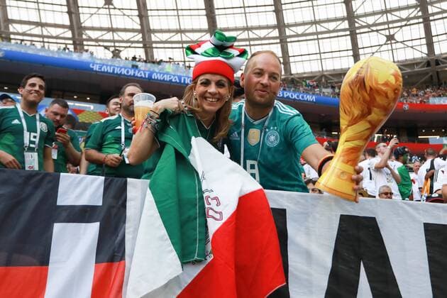 Germany vs Mexico MOSCOU, MO - 17.06.2018: GERMANY VS MEXICO - Fans during the match between Germany and Mexico valid for the 2018 World Cup held at the Lujniki Stadium in Moscow, Russia. (Photo: Ricardo Moreira Fotoarena) x1551520x  RicardoxMoreira