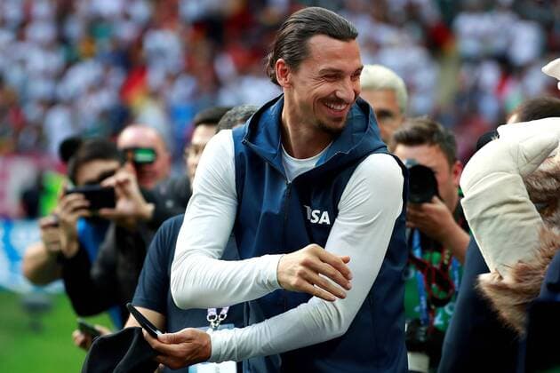 Swedish soccer player Zatlan Ibrahimovic prior to the FIFA World Cup WM Weltmeisterschaft Fussball 2018 Group F soccer match between Germany and Mexico, in Moscow, Russia, 17 June 2018. GERMANY VS. MEXICO !ACHTUNG: NUR REDAKTIONELLE NUTZUNG!  Copyright: xJosexMendezx FWC09-37 20180617-636648496588579986