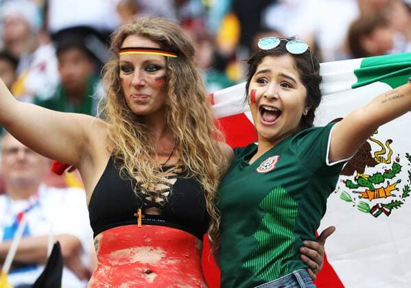 Football - 2018 FIFA World Cup WM Weltmeisterschaft Fussball - Group F: Germany vs. Mexico Fans are seen at Luzhniki Stadium, Moscow. COLORSPORT IAN MACNICOL 