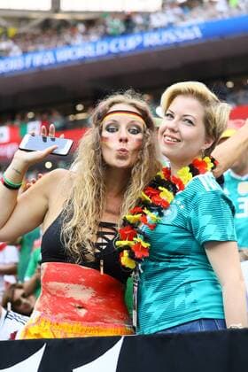 German fans celebrate 17 06 2018 Germany vs Mexico Luschniki Stadium Moscow