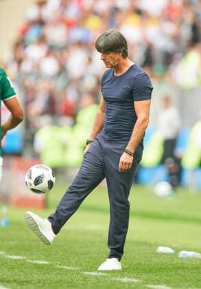 Germany - Mexico, Soccer, Moscow, June 17, 2018 DFB headcoach Joachim Jogi LOEW, LÖW, drives, controls the ball, action, full-size, Single action with ball, full body, whole figure, cutout, single shots, ball treatment, pick-up, header, cut out Freisteller GERMANY - MEXICO FIFA World Cup WM Weltmeisterschaft Fussball 2018 RUSSIA, Group F, Season 2018 2019, June 17, 2018 L u z h n i k i Stadium in Moscow, Russia. Photo: MAGICS Peter Schatz