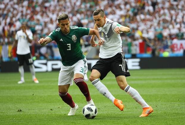 Julian Draxler Germany Germany vs Carlos Salcedo Mexico Mexico 17 06 2018 Germany vs Mexico Luschniki Stadium Moscow