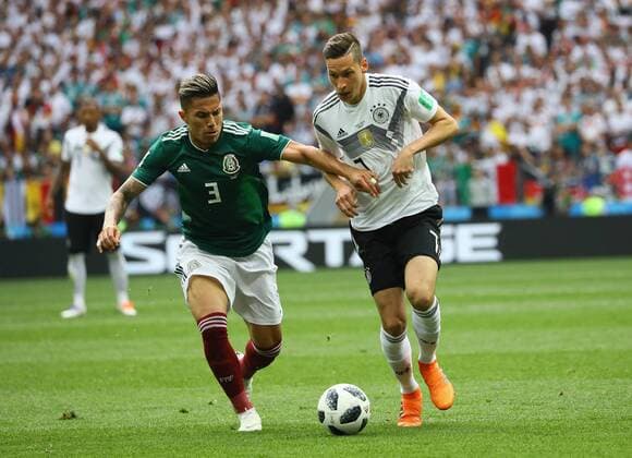Julian Draxler Germany Germany vs Carlos Salcedo Mexico Mexico 17 06 2018 Germany vs Mexico Luschniki Stadium Moscow