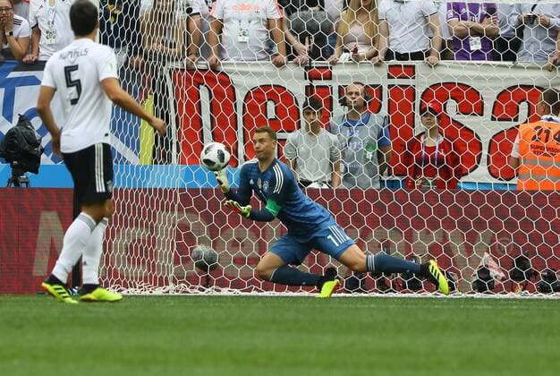 Goalkeeper Manuel Neuer Germany Germany holds 17 06 2018 Germany vs Mexico Luschniki Stadium Moscow