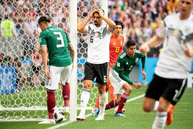 180617 Sami Khedira of Germany looks dejected during the FIFA World Cup group stage match between Germany and Mexico on June 17, 2018 in Moscow Photo Petter Arvidson BILDBYRAN Code PA 92069  Copyright: PETTERxARVIDSON BB180617PA050