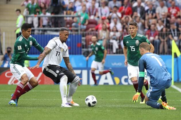 Germany vs Mexico MOSCOU, MO - 17.06.2018: GERMANY VS MEXICO - Boateng and Neuer during the match between Germany and Mexico valid for the 2018 World Cup held at the Lujniki Stadium in Moscow, Russia. (Photo: Ricardo Moreira Fotoarena) x1551568x  RicardoxMoreira