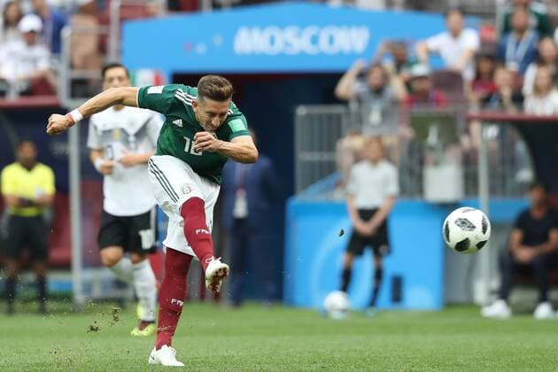 Germany vs Mexico MOSCOU, MO - 17.06.2018: GERMANY VS MEXICO - Hector Herrera during the match between Germany and Mexico valid for the 2018 World Cup held at the Lujniki Stadium in Moscow, Russia. (Photo: Ricardo Moreira Fotoarena) x1551569x  RicardoxMoreira