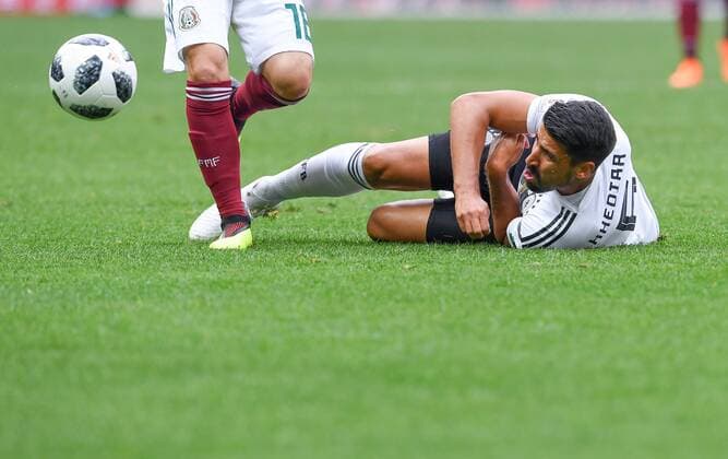 FIFA World Cup 2018 Preliminary Group F Germany Mexico 17 06 2018 Sami Khedira Germany on the ground