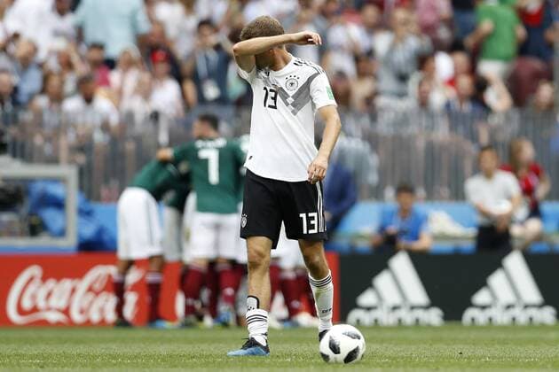 Thomas Muller of Germany during the 2018 FIFA World Cup WM Weltmeisterschaft Fussball Russia group F match between Germany and Mexico at the Luzhniki Stadium on June 17, 2018 in Moscow, Russia FIFA World Cup 2018 Russia 2017 2018 xVIxVIxImagesx xMauricexvanxSteenxWKxIVx 11227945