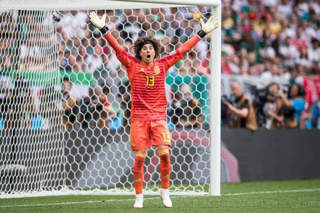 17.06.2018 MOSKWA MOSCOW LUZHNIKI STADIUM PILKA NOZNA (FOOTBALL) MISTRZOSTWA SWIATA ROSJA 2018 FIFA World Cup WM Weltmeisterschaft Fussball RUSSIA 2018 NIEMCY - MEKSYK (GERMANY - MEXICO) NZ GUILLERMO OCHOA FOTO LUKASZ SKWIOT CYFRASPORT NEWSPIX.PL --- Newspix.pl  20180617CSLS0023