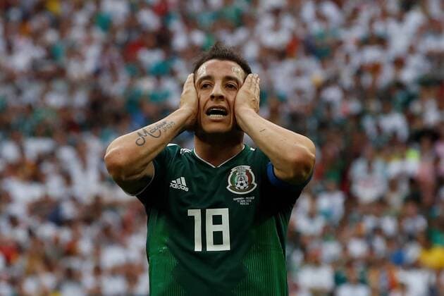 Mexican midfielder Andres Guardado during the FIFA World Cup WM Weltmeisterschaft Fussball 2018 Group F soccer match between Germany and Mexico, in Moscow, Russia, 17 June 2018. GERMANY VS. MEXICO !ACHTUNG: NUR REDAKTIONELLE NUTZUNG!  Copyright: xAlbertoxEstevezx FWC09-127 20180617-636648563837400292