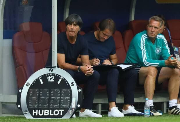 National coach Joachim Loew Germany Germany tense 17 06 2018 Germany vs Mexico Luschniki Stadium Moscow