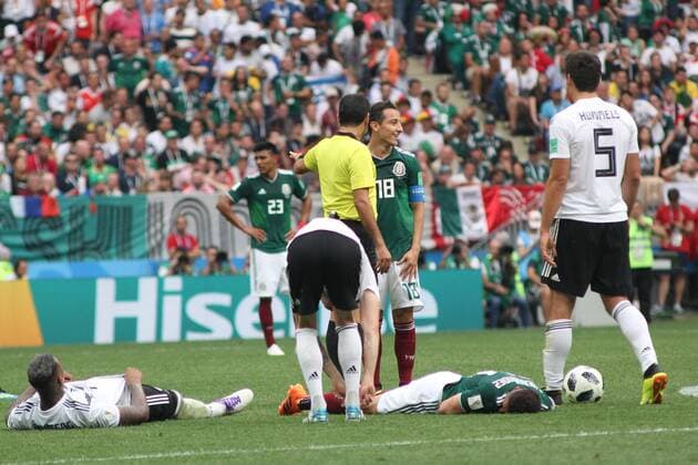 June 17, 2018, Russia, Moscow, FIFA World Cup WM Weltmeisterschaft Fussball First round, Group F, Germany vs Mexico at the Luzhniki stadium. Player of the national team Nationalteam MaksimxKonstantinov 