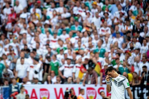 180617 Mesut Özil of Germany looks dejected during the FIFA World Cup group stage match between Germany and Mexico on June 17, 2018 in Moscow Photo Petter Arvidson BILDBYRAN Code PA 92069  Copyright: PETTERxARVIDSON BB180617PA066