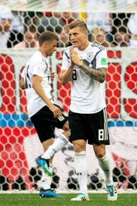 180617 Toni Kroos of Germany looks dejected during the FIFA World Cup group stage match between Germany and Mexico on June 17, 2018 in Moscow Photo Petter Arvidson BILDBYRAN Code PA 92069  Copyright: PETTERxARVIDSON BB180617PA069