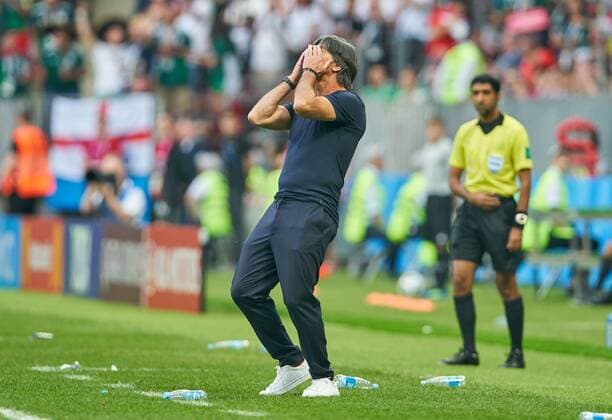 Themen der Woche - SPORT KW25 Bilder des Tages - SPORT Germany - Mexico, Soccer, Moscow, June 17, 2018 DFB headcoach Joachim Jogi LOEW, LÖW,sad, disappointed, angry, Emotions, disappointment, frustration, frustrated, sadness, desperate, despair, GERMANY - MEXICO FIFA World Cup WM Weltmeisterschaft Fussball 2018 RUSSIA, Group F, Season 2018 2019, June 17, 2018 L u z h n i k i Stadium in Moscow, Russia. Photo: MAGICS Peter Schatz