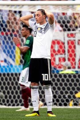 180617 Mesut Özil of Germany looks dejected during the FIFA World Cup group stage match between Germany and Mexico on June 17, 2018 in Moscow Photo Petter Arvidson BILDBYRAN Code PA 92069  Copyright: PETTERxARVIDSON BB180617PA074