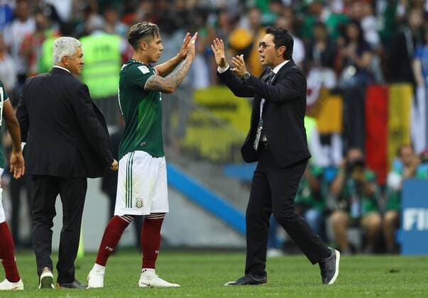 Carlos Salcedo Mexico Mexico happy after the victory 17 06 2018 Germany vs Mexico Luschniki Stadium Moscow