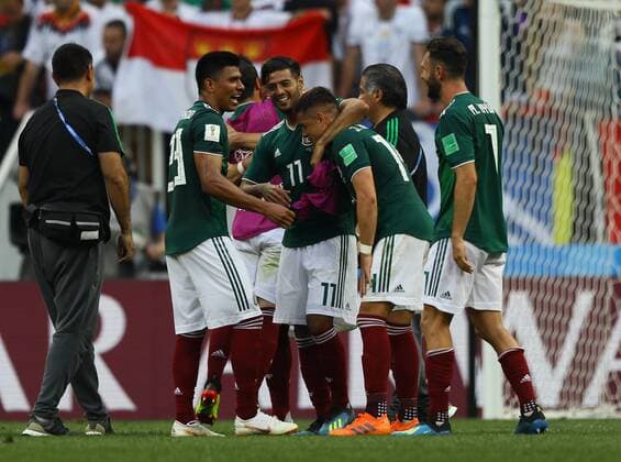 Victory cheer Mexico 17 06 2018 Germany vs Mexico Luschniki Stadium Moscow