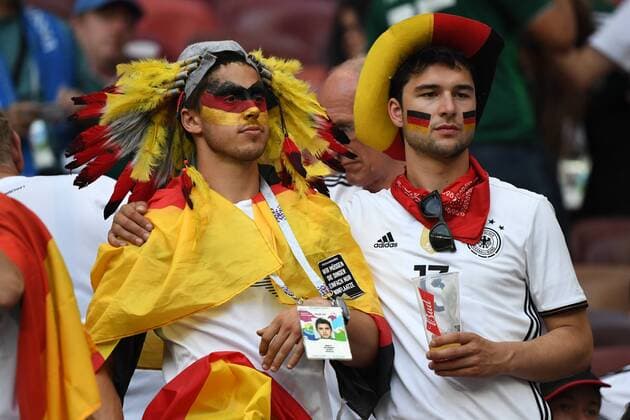 Soccer Men Season 2017 18 World Cup in Russia Group F 1 Gameday Luschniki Stadium Moscow Germany Mexico Disappointment after the final whistle on German fans 17 06 2018 Copyright: xMatthiasxKochx